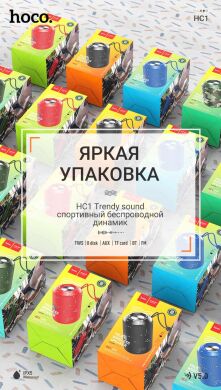 Портативна акустика Hoco HC1 Trendy Sound - Black