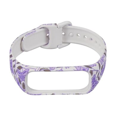 Ремешок Deexe Style Strap для Samsung Fit E (SM-R375) - Purple Flowers