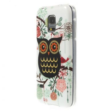 Силиконовая накладка Deexe Owl Series для Samsung S5 mini (G800) - Cute Owl