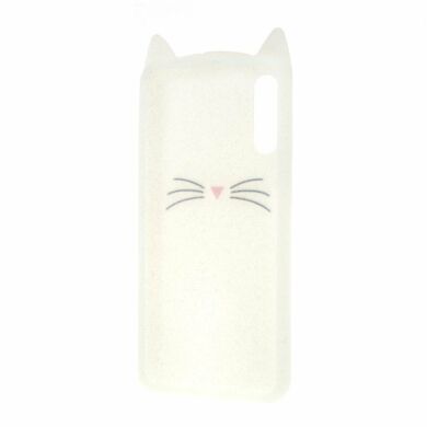 Силиконовый (TPU) чехол Deexe Cat 3D Series для Samsung Galaxy A50 (A505) - White