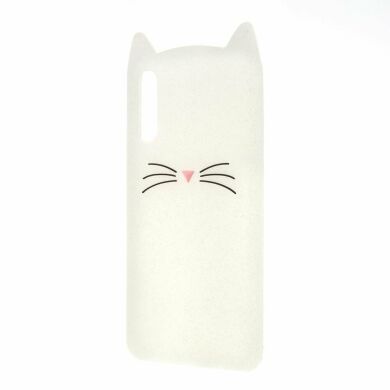 Силиконовый (TPU) чехол Deexe Cat 3D Series для Samsung Galaxy A50 (A505) - White
