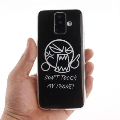 Силиконовый (TPU) чехол Deexe Life Style для Samsung Galaxy A6+ 2018 (A605) - Do Not Touch My Phone