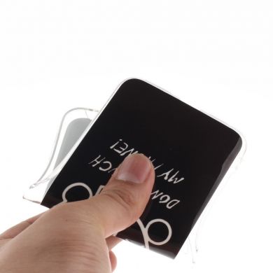 Силиконовый (TPU) чехол Deexe Life Style для Samsung Galaxy A6+ 2018 (A605) - Do Not Touch My Phone