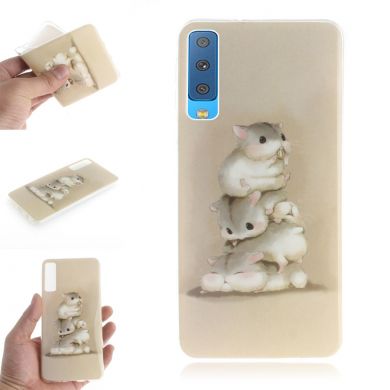 Силіконовий (TPU) чохол Deexe Life Style для Samsung Galaxy A7 2018 (A750) - Hamsters