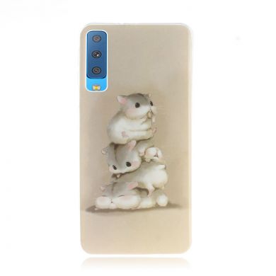 Силіконовий (TPU) чохол Deexe Life Style для Samsung Galaxy A7 2018 (A750) - Hamsters