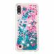 Силиконовый (TPU) чехол Deexe Liquid Glitter для Samsung Galaxy A10 (A105) - Butterfly and Plum Blossom