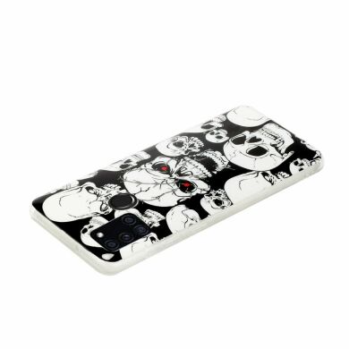 Силиконовый (TPU) чехол Deexe LumiCase для Samsung Galaxy A21s (A217) - Cool Skulls