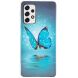 Силіконовий (TPU) чохол Deexe LumiCase для Samsung Galaxy A33 (A336) - Blue Butterfly