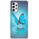 Силиконовый (TPU) чехол Deexe LumiCase для Samsung Galaxy A33 (A336) - Blue Butterfly. Фото 2 из 5