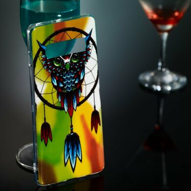Силиконовый (TPU) чехол Deexe LumiCase для Samsung Galaxy S10 Plus (G975) - Owl Dream Catcher