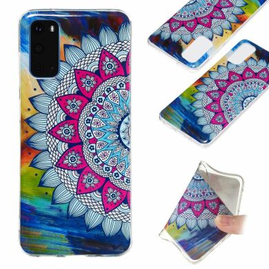 Силиконовый (TPU) чехол Deexe LumiCase для Samsung Galaxy S20 (G980) - Flower Pattern