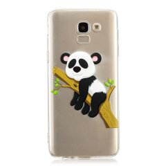 Силіконовий (TPU) чохол Deexe Pretty Glossy для Samsung Galaxy J6 2018 (J600), Panda Climbing Tree