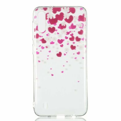 Силіконовий (TPU) чохол Deexe Pretty Glossy для Samsung Galaxy M10 (M105) - Hearts and Flowers