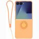 Силиконовый (TPU) чехол с кольцом Deexe Color Shell (FF) для Samsung Galaxy Flip 8 - Orange. Фото 1 из 5
