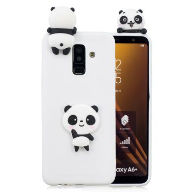 Силіконовий (TPU) чохол UniCase 3D Cartoon Pattern для Samsung Galaxy A6+ 2018 (A605), Panda Waving Hand