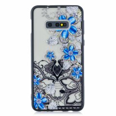 Силиконовый (TPU) чехол UniCase Shiny Flowers для Samsung Galaxy S10e (G970) - Blue Flower