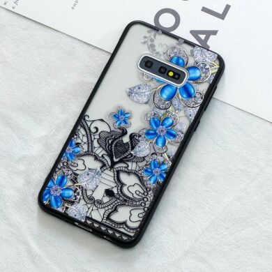 Силиконовый (TPU) чехол UniCase Shiny Flowers для Samsung Galaxy S10e (G970) - Blue Flower