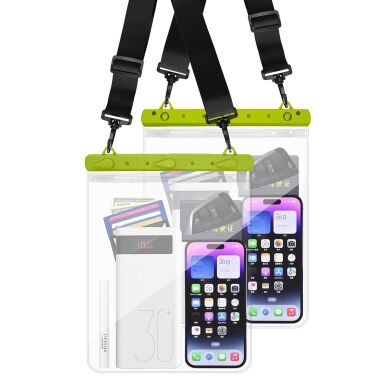 Влагозащитный чехол Deexe Waterproof Dry Case - Fluorescent Green