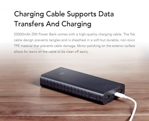Внешний аккумулятор Xiaomi ZMI Aura 20000mAh (QB821) - White