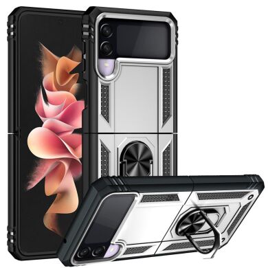 Защитный чехол Deexe Armor Case (FF) для Samsung Galaxy Flip 3 - Silver