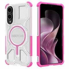 Защитный чехол Deexe Clear Bibercas для Samsung Galaxy S25 Edge (S937) - Pink