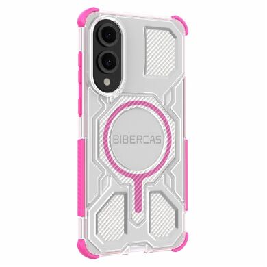 Защитный чехол Deexe Clear Bibercas для Samsung Galaxy S25 Edge (S937) - Pink