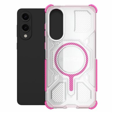 Защитный чехол Deexe Clear Bibercas для Samsung Galaxy S25 Edge (S937) - Pink