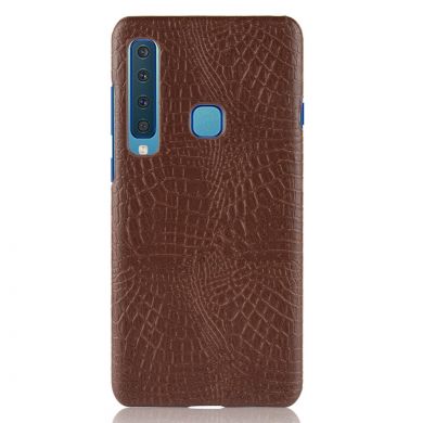 Защитный чехол Deexe Croco Style для Samsung Galaxy A9 2018 (A920) - Coffee