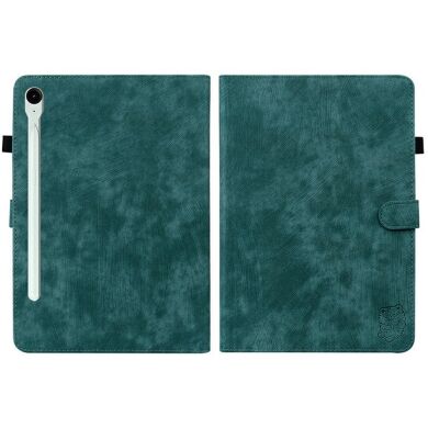 Защитный чехол Deexe Cute Tiger для Samsung Galaxy Tab S11 (X730/X736) - Green