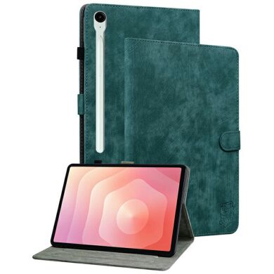 Защитный чехол Deexe Cute Tiger для Samsung Galaxy Tab S11 (X730/X736) - Green