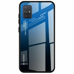 Захисний чохол Deexe Gradient Color для Samsung Galaxy A71 (A715) - Blue / Black