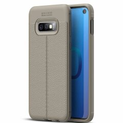 Захисний чохол Deexe Leather Cover для Samsung Galaxy S10e - Grey