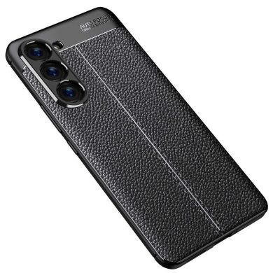 Защитный чехол Deexe Leather Cover для Samsung Galaxy S23 - Black