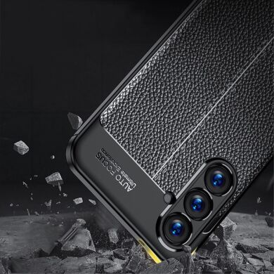 Защитный чехол Deexe Leather Cover для Samsung Galaxy S23 FE - Blue