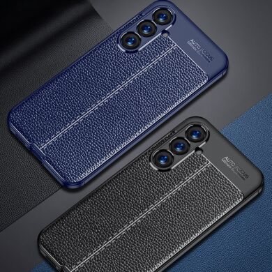 Защитный чехол Deexe Leather Cover для Samsung Galaxy S23 FE - Black