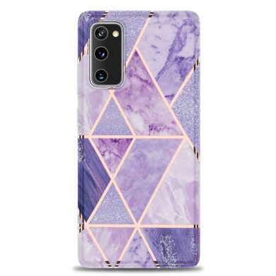 Защитный чехол Deexe Marble Pattern для Samsung Galaxy S20 FE (G780) - Light Purple