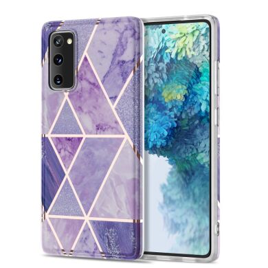 Захисний чохол Deexe Marble Pattern для Samsung Galaxy S20 FE (G780) - Light Purple