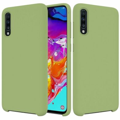 Защитный чехол Deexe Silicone Case для Samsung Galaxy A70 (A705) - Green