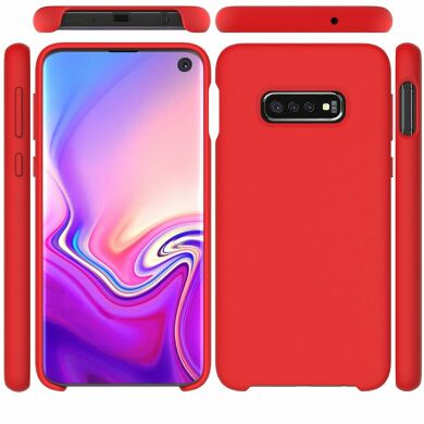 Защитный чехол Deexe Silicone Case для Samsung Galaxy S10 (G973) - Red