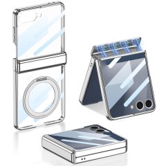Защитный чехол GKK Hinge Magnetic для Samsung Galaxy Flip 7 - Silver