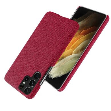 Защитный чехол KSQ Cloth Style для Galaxy S22 Ultra - Red