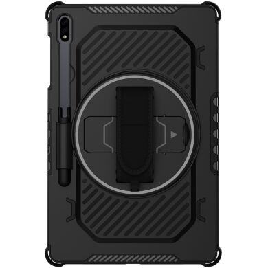 Защитный чехол Reframe Kickstand Strap для Samsung Galaxy Tab S7 FE / S7 Plus / S8 Plus / S9 Plus (T730/736/800/806/970/975/810/816) - Black