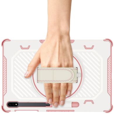 Защитный чехол Reframe Kickstand Strap для Samsung Galaxy Tab S7 FE / S7 Plus / S8 Plus / S9 Plus (T730/736/800/806/970/975/810/816) - Pink