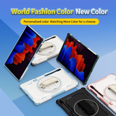 Защитный чехол Reframe Kickstand Strap для Samsung Galaxy Tab S7 FE / S7 Plus / S8 Plus / S9 Plus (T730/736/800/806/970/975/810/816) - Pink