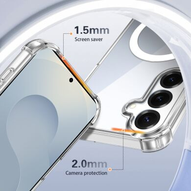 Захисний чохол UniCase AirBag Flow MagSafe для Samsung Galaxy S25 (S931) / Galaxy S24 (S921) - Transparent