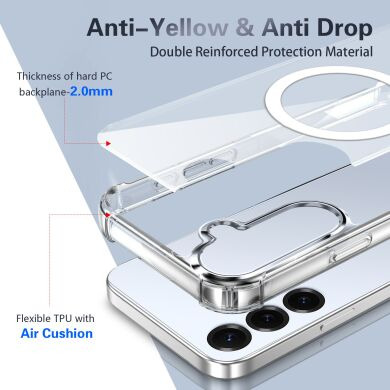 Захисний чохол UniCase AirBag Flow MagSafe для Samsung Galaxy S25 (S931) / Galaxy S24 (S921) - Transparent