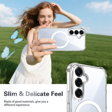 Захисний чохол UniCase AirBag Flow MagSafe для Samsung Galaxy S25 (S931) / Galaxy S24 (S921) - Transparent