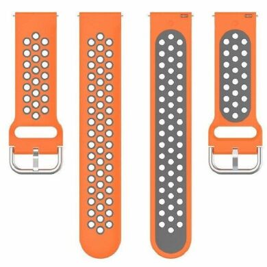 Ремінець Deexe Dual Color для годинників з шириною кріплення 20мм - Orange / Grey