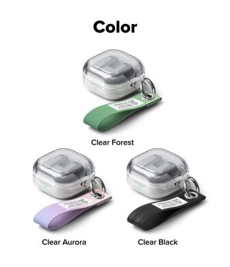 Захисний чохол Ringke Air (FH) для Samsung Galaxy Buds 4 / Buds 4 Pro (8800328818903) - Clear Black