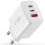 Мережевий зарядний пристрій Tech-Protect Network Charger GaN 65W (2Type-C + USB) - White